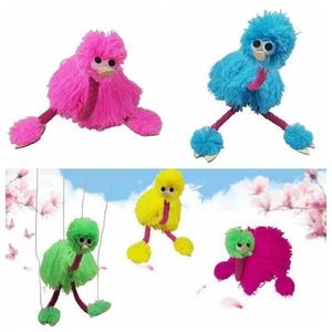 36 cm/14 pulgadas juguete de descompresión Muppets Animal muppet marionetas de mano juguetes de peluche avestruz marioneta muñeca para bebé