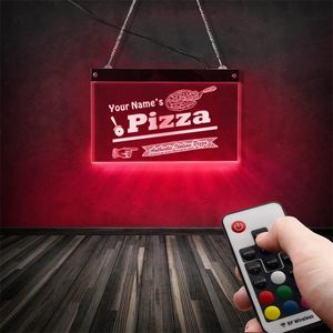 İtalyan Pizza Restoran Led Ekran Kurulu Özel Adı Aydınlatma Dekor Sanat Kişiselleştirilmiş Pizzeria Neon Duvar İşareti 220615