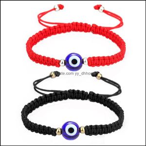 Связанная цепочка браслеты ювелирные украшения индейка злой синий глаз браслет для женщин