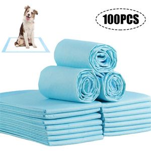 20/40/60/80/100pcs süper emici evcil hayvan tek kullanımlık bebek bezi köpek kaka torbaları köpek kedi eğitim çiş pedleri hızlı kuru yüzey mat 220510