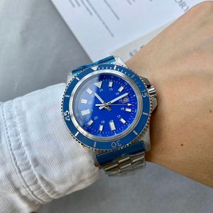Herrenuhren, vollautomatische mechanische Uhr, Armbanduhr, Saphirglas, 44 mm, Edelstahlarmband, wasserdicht, blaues Zifferblatt, Montre De Luxe