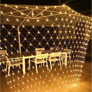 Net Mesh Fairy String Licht Girlande Weihnachtsdekor für Zuhause Outdoor Garten Jahr Frohe Weihnachten Dekoration Navidad 201027