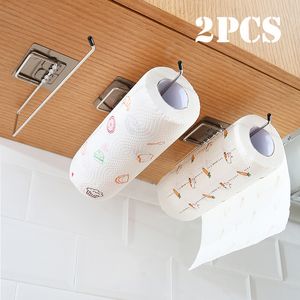 1/2pcs Hanging Toilet Paper Holder Roll Bathroom Towel Rack Stand Kitchen Home Storage
