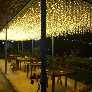 Strings 3.5m Natale Outdoor LED String Light Icicle Droop Curtain Fairy Lamp Fondali per feste di Halloween Decorazione impermeabileLED