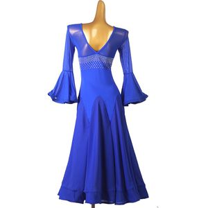 Roupas de palco Vestido de baile feminino Dança longa para mulheres Trajes padrão de valsa MQ354Palco