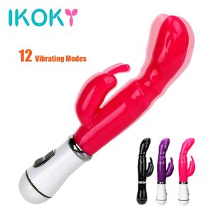 Ikoky Rabbit Vibrator Sexy Toys for Women Feminino Masturbator Clitoris Estimulador Gsotor G Spot Produtos adultos íntimos