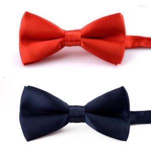 Bow Ties Classic Kid Bowtie Boys Grils Baby Toddler krawat moda solidny kolor motyl impreza zwierzakowa formalna regulowana krawat fier22