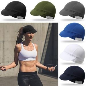 Cappellini da ciclismo Maschere Outdoor Traspirante Portatile Antipolvere Tinta unita Cappello elastico estivo Berretto da equitazione per bicicletta Tessuti a reteCiclismo