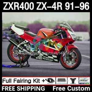 カワサキニンジャZX4R 400CC ZXR-400 1991のフェアリングキット1992 1992 1993 94 95 96ボディ12DH.85 ZXR 400 CC ZX-4R ZX 4RカウリングZXR400