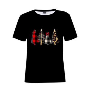 Męskie Koszulki Boże Narodzenie Tshirts Drukuj Kobiety Casual Długi Rękaw O-Neck Topy T Shirt Men Kid Kid