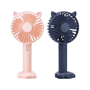 Fã de mão portátil Mini Hand Hold Fans com USB Recarregável 3 velocidades de lâmpada de lâmpada de mesa de mesa para o escritório em casa Travel Student Travel Student