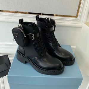 Dupe Designer Boots ROIS Monolith Boots Calfskin Martin Shoe Ladies Swice Bottled Boot Boot Detachable Nylon Combat Boot 35-45