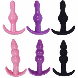 Wholesale small butt plugs for sale - Group buy Toy Massager Beads G spot Stimulate Orgasm Massager Small Silicone Anal Butt Plug Sex Toys for Men Woman Beginner