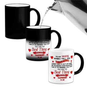 Wedding Anniversary gift Ring Mug wife husband color changing cup coffee ceramic mark glass of water FREE By Epack YT199505