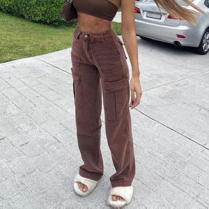 Женские джинсы коричневые винтажные мешковатые женщины 90 -х