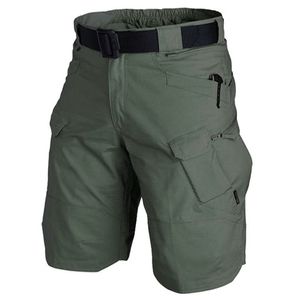 Mężczyźni Urban Military Tactics Shorts Outdoor Wodoodporne zużycie odporne na ładunek Szybki suchy multi kieszeni Plus Size Pantining Pants 220722