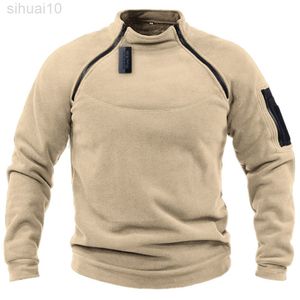 Mannen Herfst Winter Fleece Hoodie Trui Jas Parka Casal Exército Tático Casual Uitloper Dikke Warde Bomber Mannelijke Kleding L220730