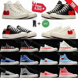 All Stars Shoe CDG Canvas Play Love Eyes Hearts 1970S Big Eye Beige Black Classic Casual Skateboard 스니커 35-44 디자이너