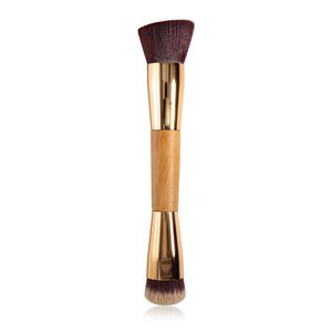 Doppelseitiger Make-up-Pinsel, Bambus-Konturpinsel, BB-Creme, flüssige Foundation, Make-up-Pinsel