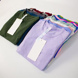 新しいヨガレディーススポーツTシャツウェアスウィートテック1.0 2.0レディースショートスリーブデザイナーTシャツ湿気を吸うニットハイエラスティックフィットネスファッションティー