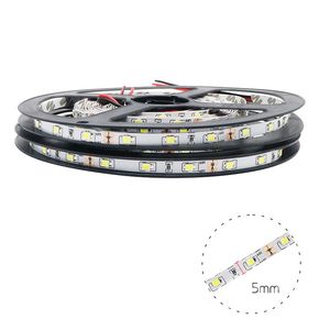 Strisce LED SMD 2835 DC12V No Impermeabile IP20 5mm Larghezza Slim PCB 300Leds 5M LED Luce Flessibile Striscia Lampada 5V