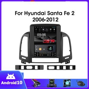 2d em 9 polegadas de vídeo Android Car Rádio para Hyundai Santa Fe 2005-2012 Suporte da unidade de cabeça Bluetooth WiFi Wiering Wheel Control