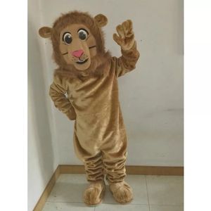 2022 Halloween Marrom Leão Mascote Traje de Alta Qualidade Personalizar Dos Desenhos Animados Anime Tema Caráter Unisex Adultos Outfit Natal Carnaval Fantasia Vestido