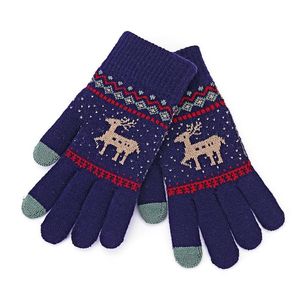 Fünf-Finger-Handschuhe, süßes Winter-Paar-Fleece, alle Finger, Touchscreen, gestrickt, warm, weich und bequem