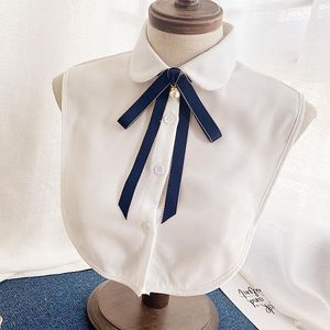 Woman Small Bowtie T Shape Fashion Pretty Ribbon Solid Color Butterfly Bowknot Twinkling Broken Glass Bow Tie Cravat