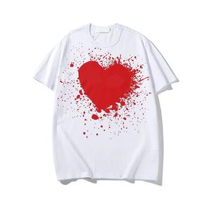 Oyun Tasarımcı Erkek Tişörtleri Kalp Rozeti Marka Moda Kadın Kısa Kollu Pamuk Üst Polo Gömlek Giyim 51