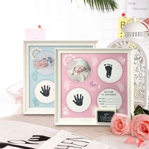 Po Frame DIY Handprint or Footprint Ink Imprint Pitcture Birthday Gift for Baby Wall Picture Frame Home Decorations 201211