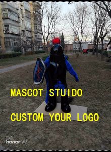 costume della mascotte del cavaliere nero costume trojan spartano costume operato personalizzato personaggio dei cartoni animati anime costume di carnevale 41982