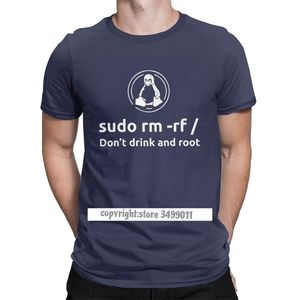Programista programisty kodujący koder mężczyźni topy T Shirt Linux root sudo funy koszulka fitness T-shirt premium bawełniane ubrania 220512