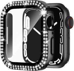 Wholesale watch glass protector for sale - Group buy For Apple Watch Case mm Series with Tempered Glass Screen Protector Double Bling Case Crystal Diamonds