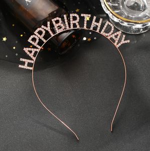 Happy Birthday Crowns Headbands European And American Birthday Party Headgear Headband Female Letters Hair Jewelry Women