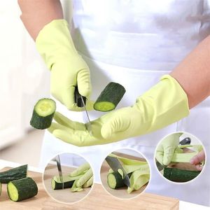 3 Pairs/set Long Sleeve Wash Dishes Housekeeping Gloves Kitchen Dishwash Gloves Rubber Bands Natural Latex Gloves E11016 201021