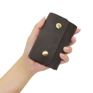 Men's Leather Zero Wallet Minority Design Card Bag Women's Business Card Bag Top Layer Cowhide Wallet 220625