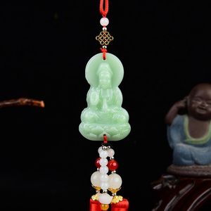 Interior Decorations Creative Root Car Accessories Pendant Guanyin Rearview Mirror Safety PendantInterior DecorationsInterior