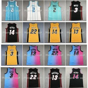 NC01 NCAA 2 Lamelo Ball Jersey Bam 13 Jimmy Tyler 22 Butler Jersey 14 Herro Ado Dwyane 3 Wade Stitched Draft Pick City Basketball Jersey