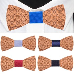 Bow Ties El yapımı ayarlanabilir ahşap kravat moda oymalı çiçek ahşap bowtie erkekler için düğün partisi gravatas kravat aksesuarları kravatlar