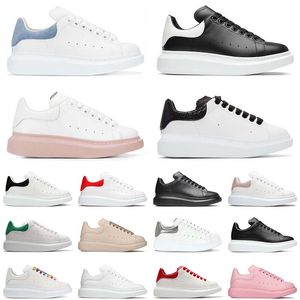 Designer casual skor män kvinnor modeplattform sneakers trippel vit rosa svart läder rosguld bekväm platt storlek 36-44