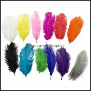 Eventos de decoração de festa fornecem jardim festivo de casa 14-16 polegadas Decoração natural Avestruz Feathers Plumes para mesa central de casamentos de Natal mesa