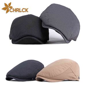 Verstellbare Männer Frühling Herumn Sun Hats Zeitungsverkäufer Klassiker Western Zeitungsverkäufer Caps Atmungsaktives Beret Hat Flat Edge Men Berets Cap J220722