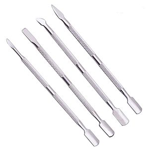 4 Pcs/Set Steel Manicure Cleaner Double-ended Cuticle Pusher Dead Skin Remover Care Nails Art Tool All For Manicure Set