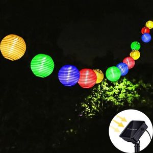 Cordes LED LED étanche solaire / batterie Lanterne Landes Lights Paper Ball Garland Light For Outdoor Christmas Wedding Partyled Ledled