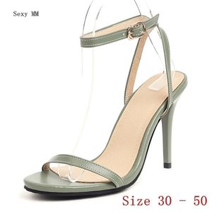 Yaz Pompaları Kadın Peep Toe Yüksek Topuklu Gladyatör Sandalet Kadın Yüksek Topuk Ayakkabı Küçük Artı Boyutu 30 31 32 33 - 45 47 48 49 50 220509