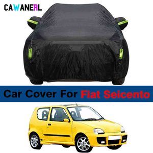 Capa de carro ao ar livre à prova d 'água Anti-UV Sun Shade Chuva Rain Snow Resistante Auto Tampa Para Fiat Seicento 600 W220322