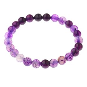 Natural Purple Pink Aquamarine Bead Bracelets For Women Fashion Green Round Stone Healing Strand Bangles Wrist Jewelry Gifts