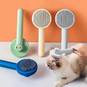 Ferramentas de beleza de cães de gato de estimação pincel de limpeza auto -limpadora para gatos cães cães remove a remoção do pente