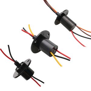 1PCS Large Current 15A Slip Ring Diameter 22mm 2/3/4CH Channels Wires Conductive Flange Slipring Rotary Joint Connector for Amusement Equipment Model Electric DIY